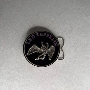Vintage Led Zeppelin Belt Buckle Myth Gem LTD Purple‎ Rock Band Music 2005